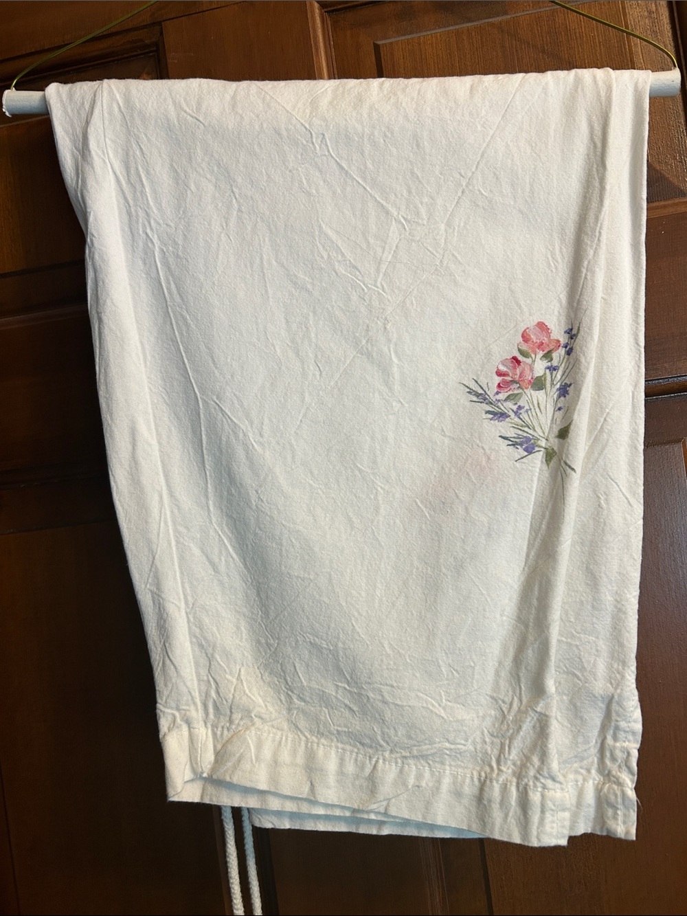 White Capris w/Floral Design